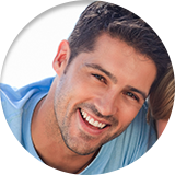 Happy male customer